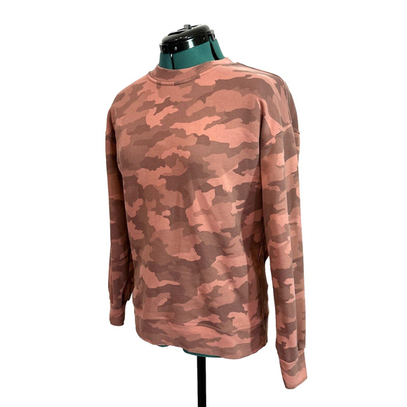 Lululemon Perfectly Oversized Crew‎ Neck Sweatshirt Camouflage Rose Camo Size 2 - Picture 4 of 7